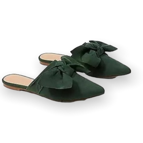 LOFT Shoes - LOFT Bow Mule Slides NWOB